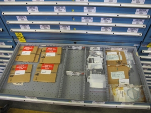 LISTA HEAVY DUTY 9-DRAWER PARTS CABINET W/ CONTENTS (W-50) LOADING & HANDLING FEE $25-